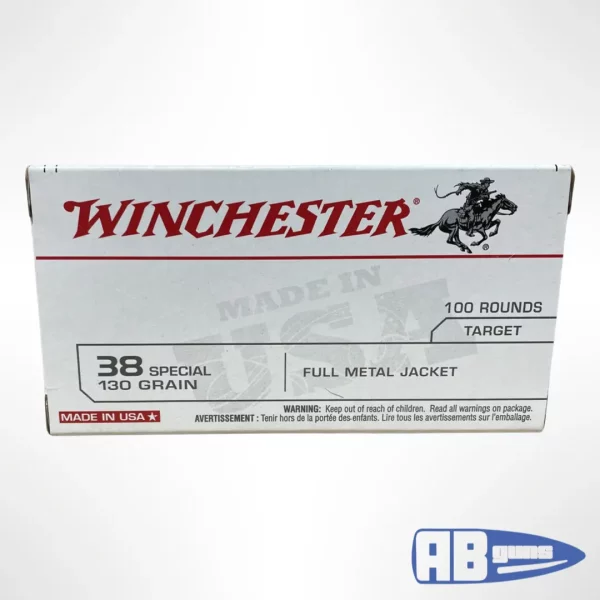 ABGUNS.COM, WINCHESTER, WINCHESTER 38 SPECIAL, 130GR, FMJ, 100RDS
